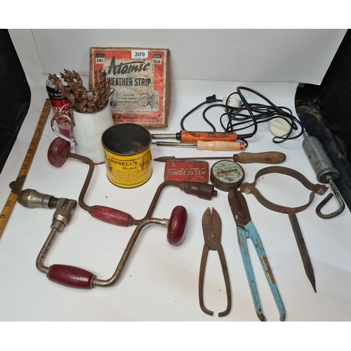 309 - Good Selection of Vintage tools. As pictured.