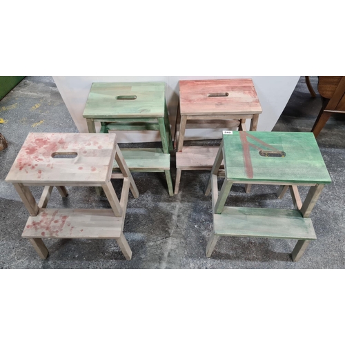 549 - Collection of 4 step stools.