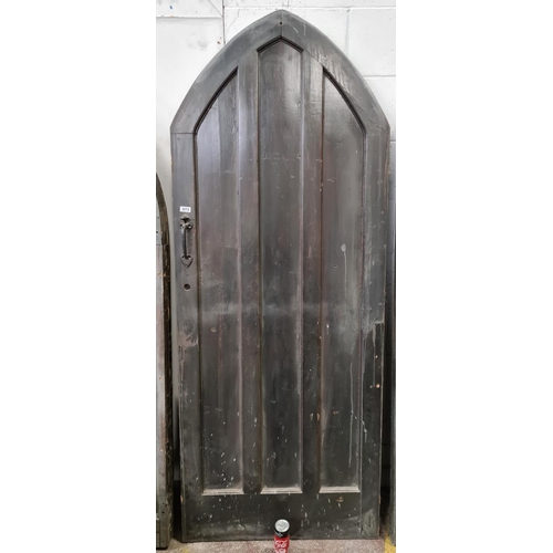 73 - Arched Solid antigue 18th century door from Draculas tomb in The Vaults in Diublin, Solid and heavy ... 