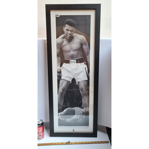 188 - Large official photo print of Muhammed Ali, 100cm by 39 cm.