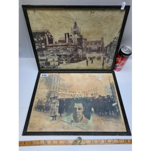115 - Two Antique Irish Independence prints. 