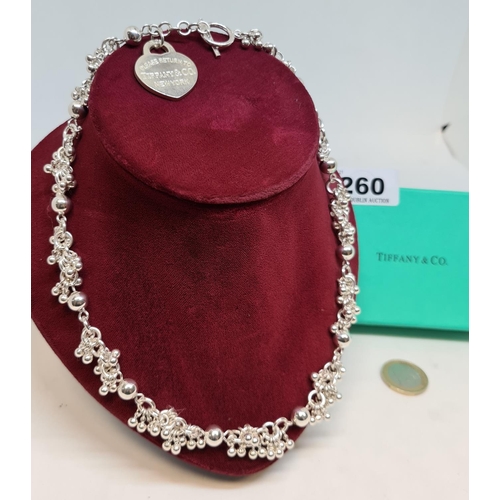 260 - Extra heavy Tiffany New York 925 silver chain original box 80g