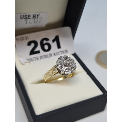 261 - Vintage 18ct gold diamond engagement ring 1.00ct size L