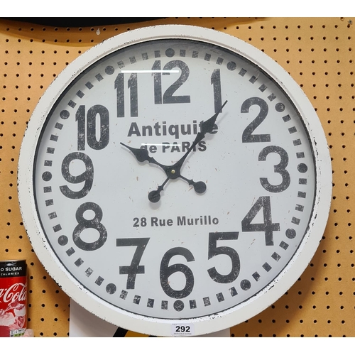 292 - Extra Large quartz Clock antiquite de Paris