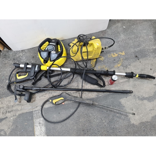 78 - Karcher pressure washer with a new long spray wand and a new car cleaning attachment.