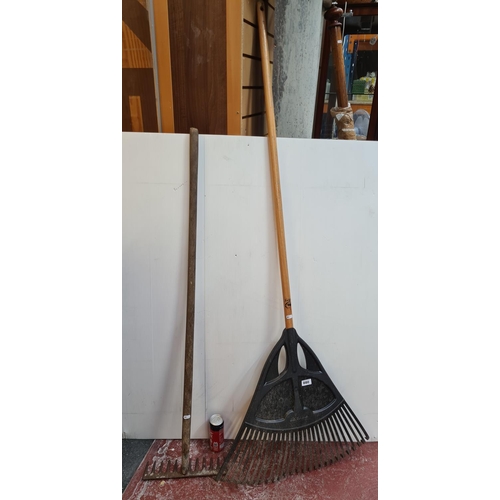 88 - Two garden rakes