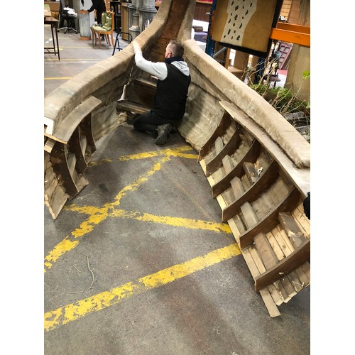 49 - Amazing Viking Longboat Approx 11ft tall With 2 sides unattached for transport. Was a major tourist ... 