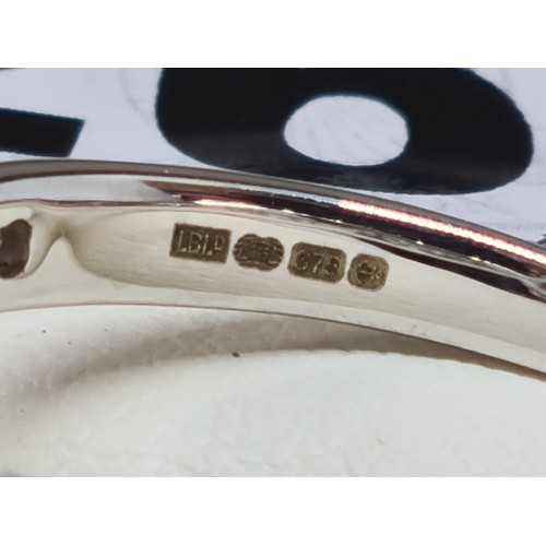 264 - Brand new 9ct white gold diamond Halo cluster engagement ring 0.67ct size M 1/2