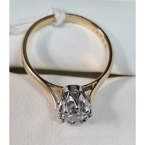 22 - Exceptional 18ct gold diamond solitaire engagement ring approx. 0.81ct The large diamond is super qu... 