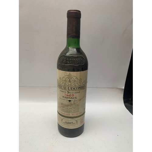 62 - Chateaux-Lascombes 1969 Margaux, Grande du Classe
1 x Bottle. 
Average price on Vivino.com is €175.