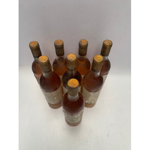 76 - Chateau Broustet 1971 Haut-Barsac, 2nd Cru Classe, Sauterne 8x bottles (label wear). Avg price pb on... 