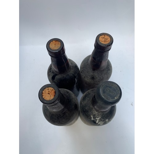 91 - Dow Vintage Port, Portugal 1963 4 x bottles 
No labels, wax cap remains on one, all corks appear int... 