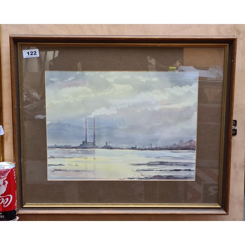 122 - Watercolour by Dublin artist Alan Gaughran titled ‘Bayscape’. Measuring: 47cm x 37cm.