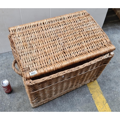 303 - Large wicker basket, 60cm x 40cm