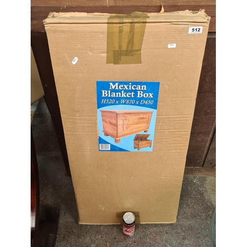 512 - Mexican Blanket box (DIY  be assembled,) as new in the box with instructions