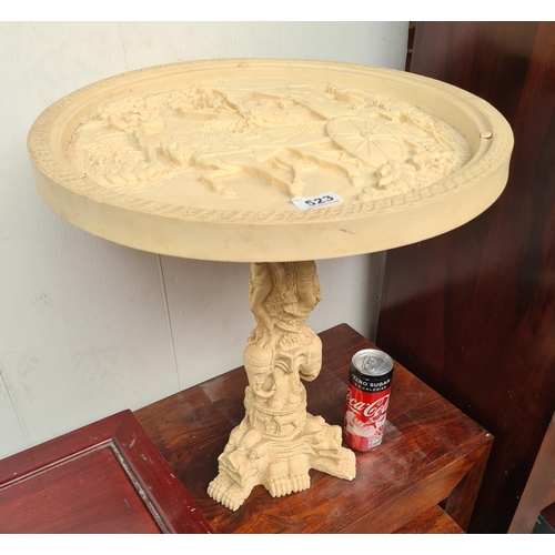 523 - Decorative two piece Indian faux table