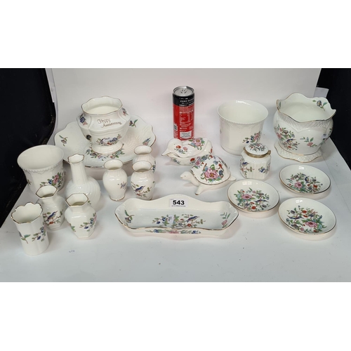 543 - A quantity of Aynsley china including vases, bowls Turtle and Duck etc