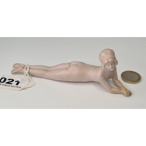 21 - Super 1930s Art Deco Nude bisque figure. Marked Sp 857 Germany.