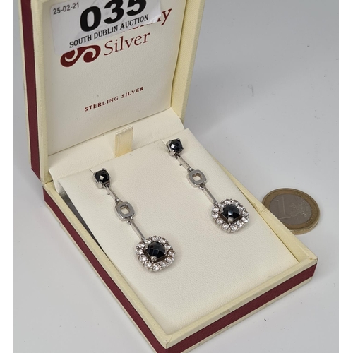 35 - Kilkenny Sterling Silver Drop earrings.