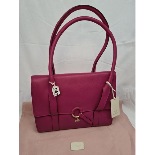 67 - Radley London, brand new genuine leather pink shoulder bag. With original labels, dust bag and lovel... 