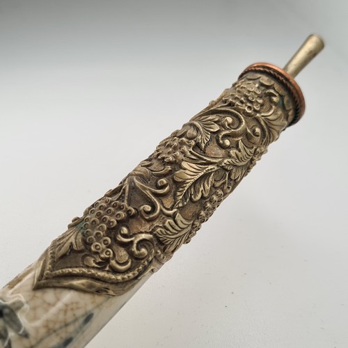 38 - Highly unusual Chinese Dragon opium pipe. Approx 18