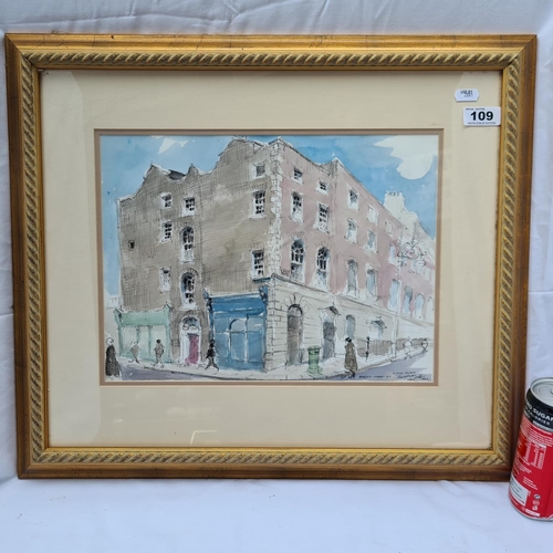 109 - Original Watercolour No. 149 Baggot Street Lr by Jonathan Addis, Nov 1997.