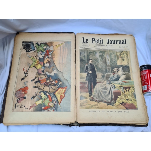 185 - Collection of original 'Le Petite Journal' newspapers published mostly in 1894 and 1895 in a protect... 