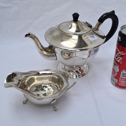 191 - EPNS Coffee pot and cream jug