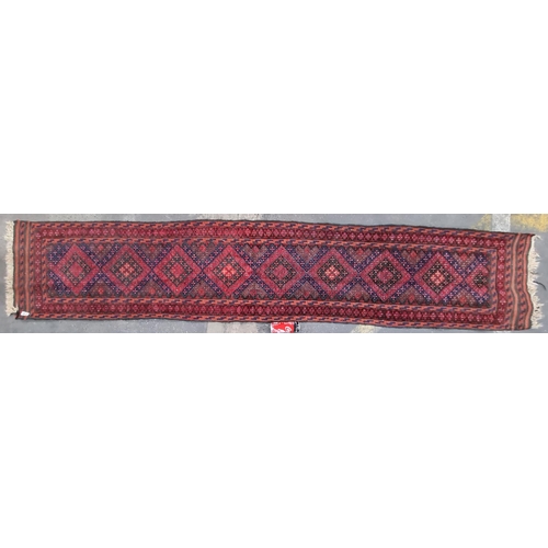 235 - Handmade long Persian floor runner. 53 cm x 284 cm. Super quality, nice, thin and long for narrow ha... 