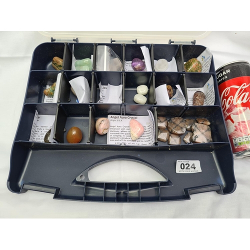 24 - Good selection of crystals in a box 100s of euros of retail value
