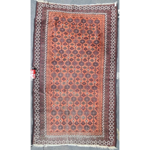 311 - Antique handmade Persian floor rug. 210 x 115 cm