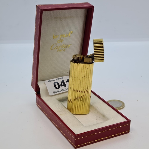 41 - Cartier vintage lighter in fitted box Made in France.