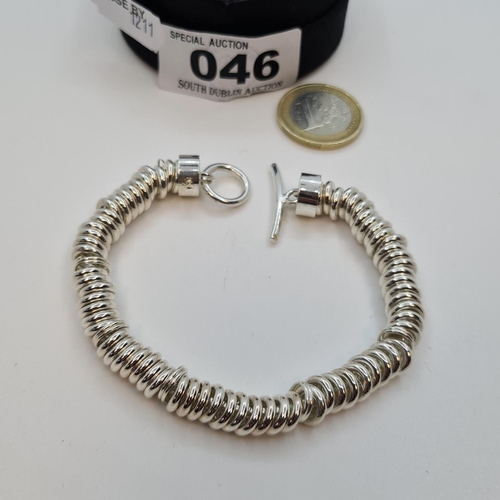 46 - Sterling Silver heavy bracelet.