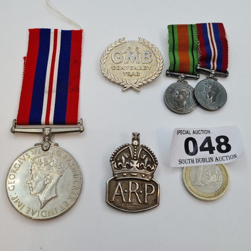 48 - Collection of military items Inc WW2 parade Medals etc