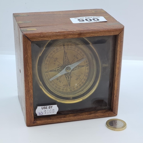 5 - Vintage Ships compass in a box.