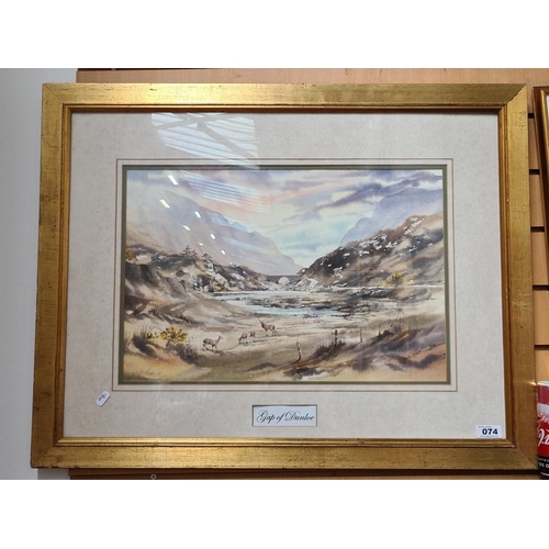 74 - R. Moore, 'Gap of Dunloe' original watercolour. Moore is a British Postwar & Contemporary artist. Ve... 