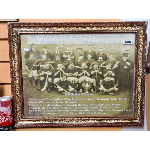 80 - Vintage print of the All Ireland Senior Hurling Champions in 1917. The Dublin team  With Harry Bolan... 