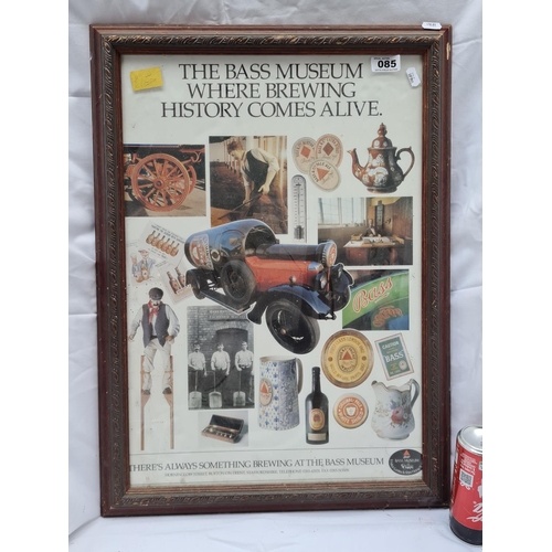 85 - Original vintage poster of 'The Bass Museum. Where Brewing History Comes Alive'.