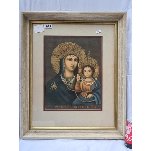 95 - Beautiful framed print of Madonna Della Strada or 'Santa Maria Della Strada' — the Italian for Our L... 