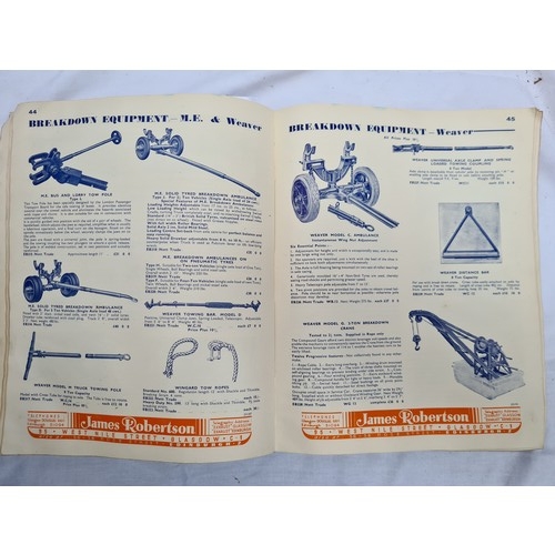 162 - James Roberson Motor ?, Glagow and Edinburgh. The book details various types of garage equipment and... 