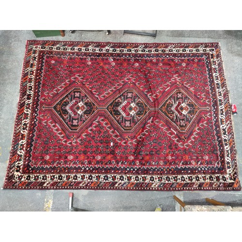 292 - Fabulous Large handmade Persian floor rug. . 295 cm x 210 cm Super colours all-natural dyes, This ru... 