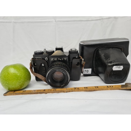 370 - Zenit TTL camera in leather travel case.