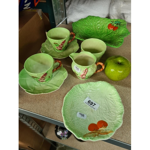 697 - Collection of Carlton Ware and a Beswick dish cabbage and tomato ware.