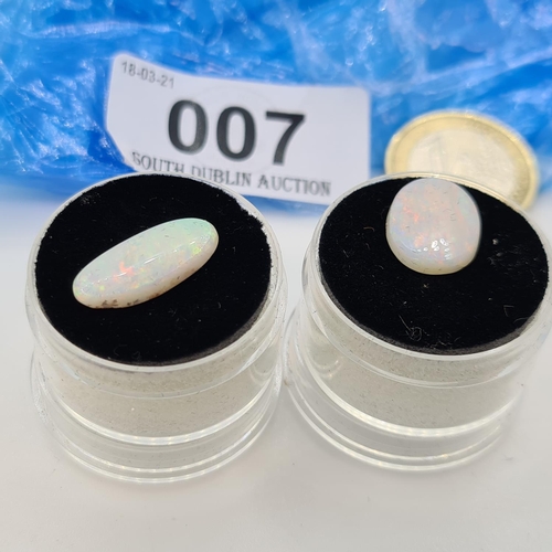 7 - Two Fire Opals Approx 3cts each