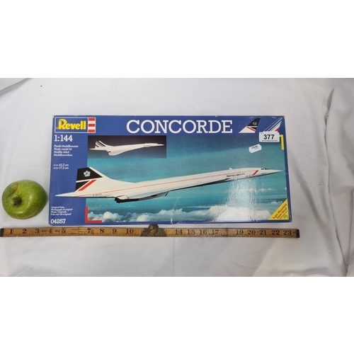 377 - Revell, BA Concorde model kit. 17.5 cm long x 43.3cm wingspan.