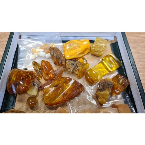 17 - Good size box of natural baltic amber including, Large Very vivid pendent mounted in 925 etc Super l... 