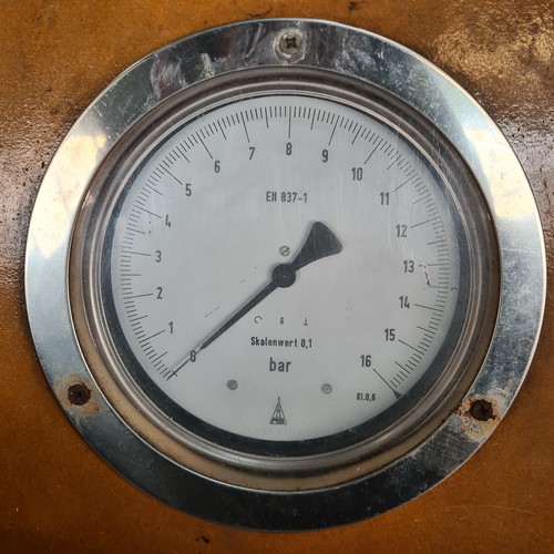 612 - Vintage large tyre pressure gauge.