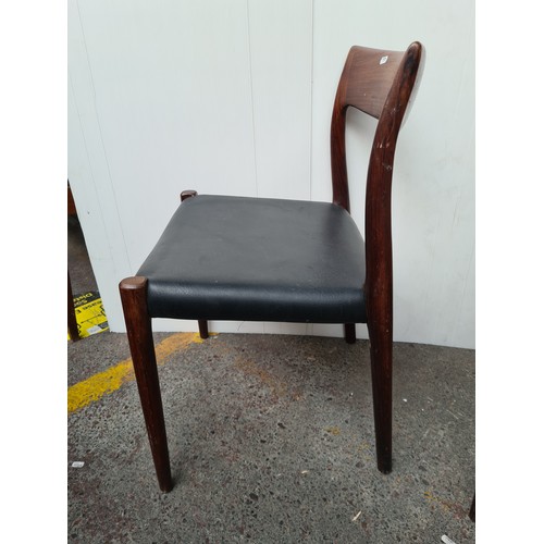 552 - Super Pair of Danish Niels Moller Modell 77 chairs. (Stamped Danish with a model) There is a set of ... 