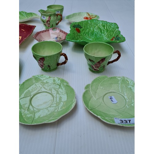 337 - 16 pieces of fine china. Includes Australian Carlton Ware and Royal Winton Grimwades.