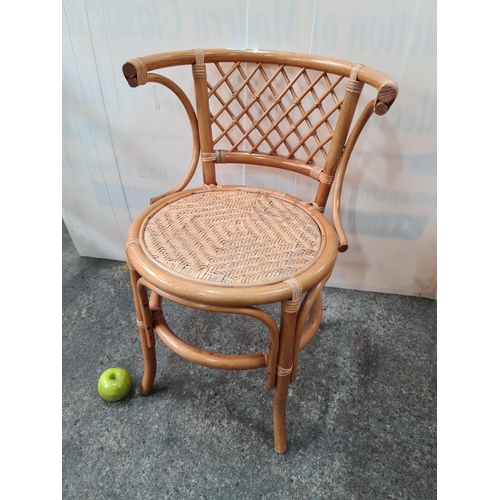 674 - Rattan and wicker bentwood chair. Nice quality.